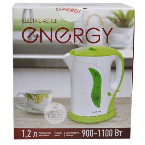 Чайник153108 ENERGY E-207 1,2 л св-зеленый (12)