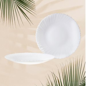 Тарелка AZ2025-406 HBQP90 белая d24см (36)