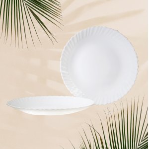 Тарелка AZ2025-407 HBTP105 белая  d26см (36)